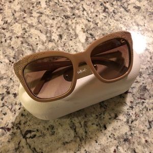 Chloe CE626S 603-55 Tan Square Bordeaux Sunglasses